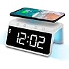 TG809 - Alarm Clock With Qi Wireless Charger Pad, Dimmable Display, 2 Alarms & Color Changing Nightlight